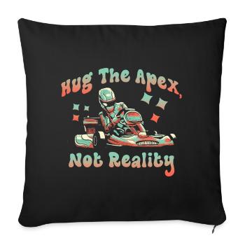 Hug The Apex Not Reality - Sofa pillowcase 17,3'' x 17,3'' (45 x 45 cm) - black - Front