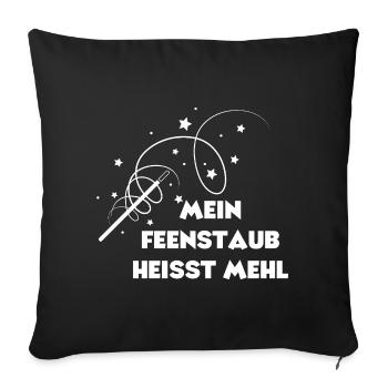 Ma poussière de fée s’appelle la farine - Housse de coussin décorative 45 x 45 cm - noir - Devant