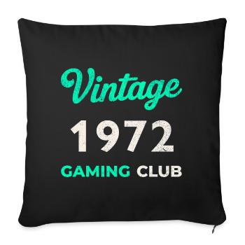 Vintage 1972 – Gaming Club Retro Geburtsjahr_ - Sofa pillowcase 17,3'' x 17,3'' (45 x 45 cm) - black - Front