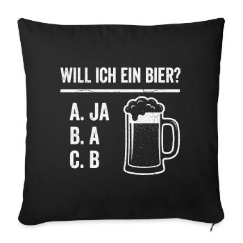 Beer Saying Shirt for Men with Humor - Sofa pillowcase 17,3'' x 17,3'' (45 x 45 cm) - black - Front