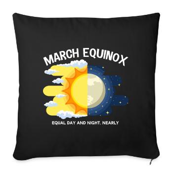 March Equinox Equal Day And Night Ostara - Sofa pillowcase 17,3'' x 17,3'' (45 x 45 cm) - black - Front