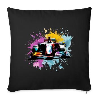 Colorful Splash Art Rush Race Car Driver Racing - Sofa pillowcase 17,3'' x 17,3'' (45 x 45 cm) - black - Front
