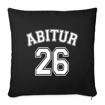 Abitur 26 | Abi Shirt | Enter your name - Sofa pillowcase 17,3'' x 17,3'' (45 x 45 cm) - black - Front