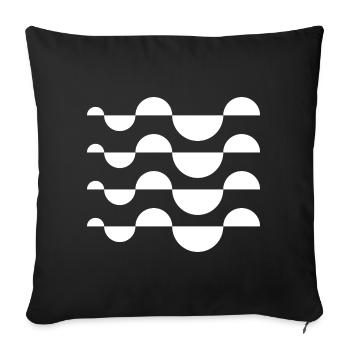 Wavy Stripe Mosaic - Sofa pillowcase 17,3'' x 17,3'' (45 x 45 cm) - black - Front