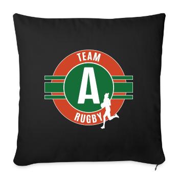 Rugby Team A Team Player Game - Sofa pillowcase 17,3'' x 17,3'' (45 x 45 cm) - black - Front