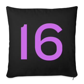 16 - Housse de coussin décorative 45 x 45 cm - noir - Devant