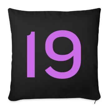 19 - Sofa pillowcase 17,3'' x 17,3'' (45 x 45 cm) - black - Front