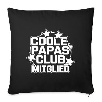 Cooler Papa Club Mitglied - Sofakissenbezug 45 x 45 cm - Schwarz - Vorne
