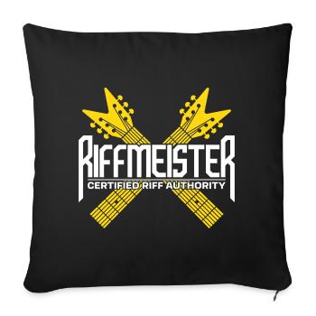 Guitares croisées Riffmeister - Housse de coussin décorative 45 x 45 cm - noir - Devant