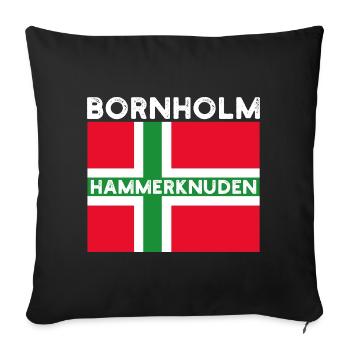 Bornholm Hammerknuden - Sofakissenbezug 45 x 45 cm - Schwarz - Vorne