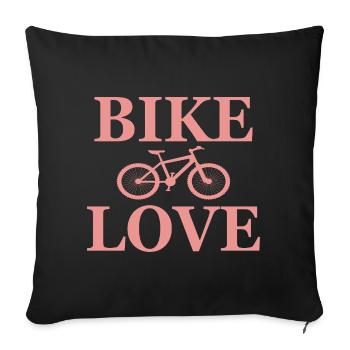 Vélo Vélo : Adore dire - Housse de coussin décorative 45 x 45 cm - noir - Devant