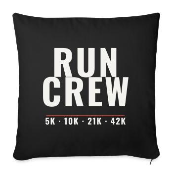 Run Crew Running Running Marathon Running Group Team - Sofa pillowcase 17,3'' x 17,3'' (45 x 45 cm) - black - Front