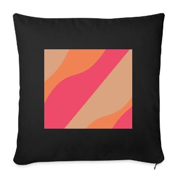 Tidefold Sunset Stripes - Sofa pillowcase 17,3'' x 17,3'' (45 x 45 cm) - black - Front