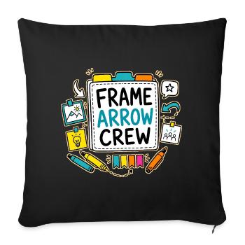 FRAME ARROW CREW - Sofa pillowcase 17,3'' x 17,3'' (45 x 45 cm) - black - Front