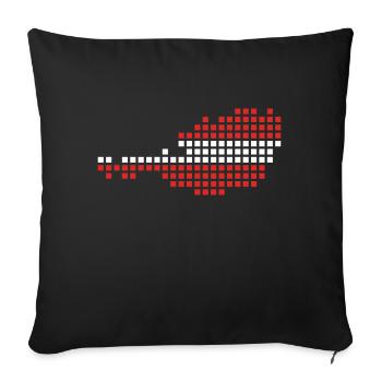 Autriche - Housse de coussin décorative 45 x 45 cm - noir - Devant