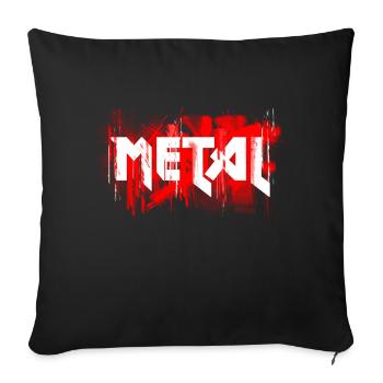 metal - Sofakissenbezug 45 x 45 cm - Schwarz - Vorne