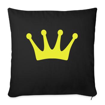 Couronne 4 - Housse de coussin décorative 45 x 45 cm - noir - Devant
