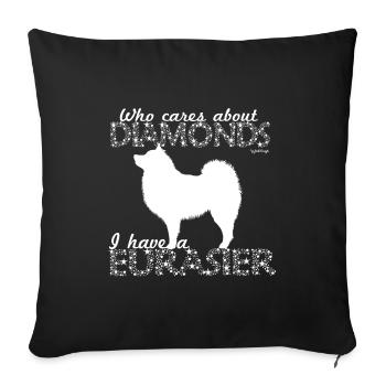Eurasier Diamonds - Sofa pillowcase 17,3'' x 17,3'' (45 x 45 cm) - black - Front