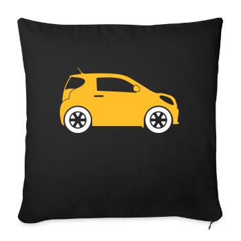 Small Compact Car - Sofa pillowcase 17,3'' x 17,3'' (45 x 45 cm) - black - Front
