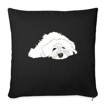 hundemuede - Sofakissenbezug 45 x 45 cm - Schwarz - Vorne