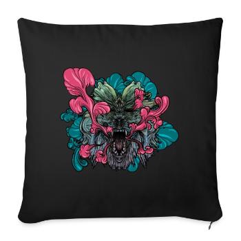 Drachen - Sofakissenbezug 45 x 45 cm - Schwarz - Vorne