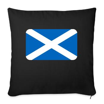 SCOTLAND FLAG round corner 400 dpi - Housse de coussin décorative 45 x 45 cm - noir - Devant