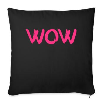 Wow - Sofakissenbezug 45 x 45 cm - Schwarz - Vorne