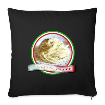 Spaghetti, Italian taste - Sofa pillowcase 17,3'' x 17,3'' (45 x 45 cm) - black - Front