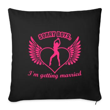 hen night - Sofa pillowcase 17,3'' x 17,3'' (45 x 45 cm) - black - Front
