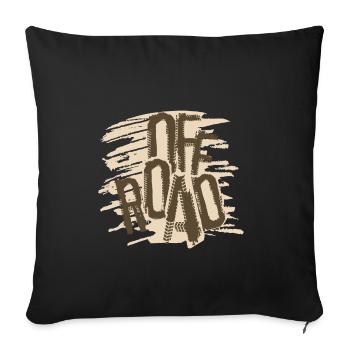 Hors route - Housse de coussin décorative 45 x 45 cm - noir - Devant