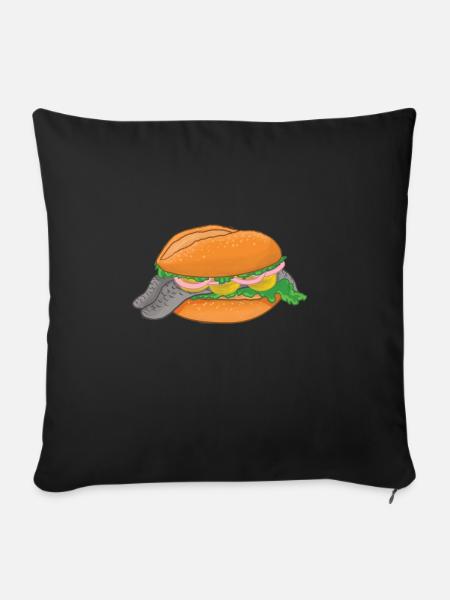 rouleaux de poisson - Housse de coussin décorative 45 x 45 cm - noir