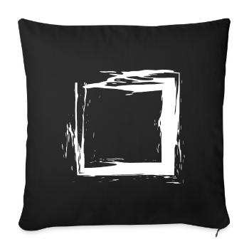 Viereck Quadrat Design Buerste Variante 2 - Sofa pillowcase 17,3'' x 17,3'' (45 x 45 cm) - black - Front