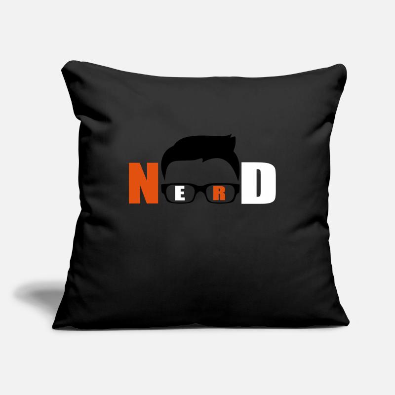 logo drôle de nerd Housse de coussin décorative 45 x 45 cm