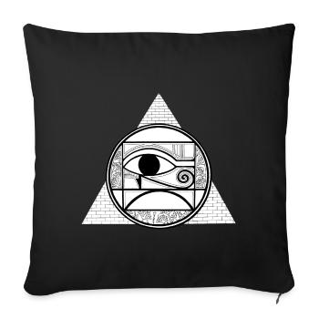 Symbole d'Egypte - Housse de coussin décorative 45 x 45 cm - noir - Devant