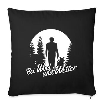 Par le vent et le temps Gassi 1 - Housse de coussin décorative 45 x 45 cm - noir - Devant