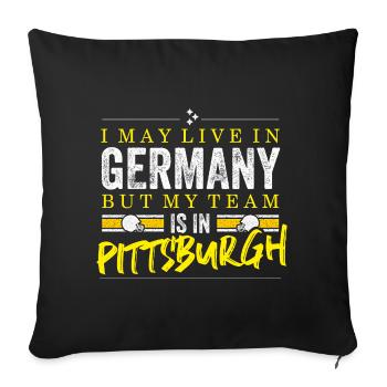 Pittsburgh Football Fans Germany - Sofa pillowcase 17,3'' x 17,3'' (45 x 45 cm) - black - Front