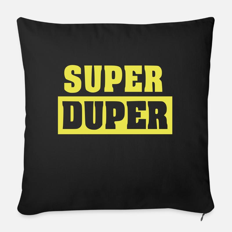 Super Duper - Sofakissenbezug 45 x 45 cm - Schwarz