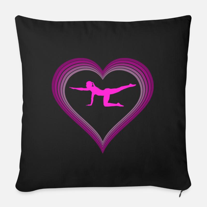 Pilates - Sofakissenbezug 45 x 45 cm - Schwarz