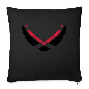 U shape pattern circle - Sofa pillowcase 17,3'' x 17,3'' (45 x 45 cm) - black - Front