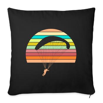 paragliding - Sofa pillowcase 17,3'' x 17,3'' (45 x 45 cm) - black - Front