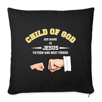 CHILD OF GOD - Housse de coussin décorative 45 x 45 cm - noir - Devant