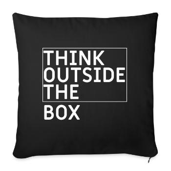 Think outside the box - Sofa pillowcase 17,3'' x 17,3'' (45 x 45 cm) - black - Front