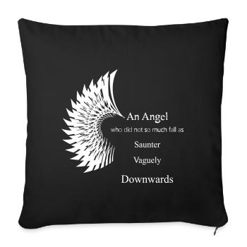angel quote - Sofakissenbezug 45 x 45 cm - Schwarz - Vorne