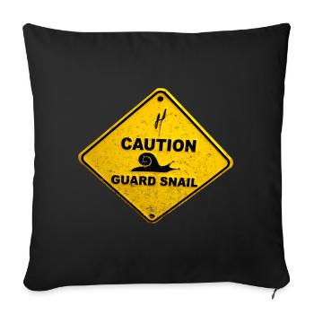 Snail Guard - Sofa pillowcase 17,3'' x 17,3'' (45 x 45 cm) - black - Front