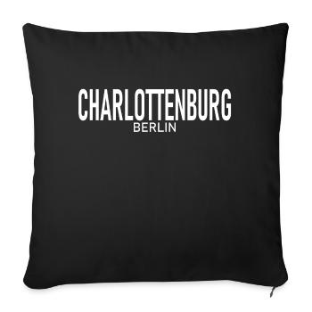 Charlottenburg - Berlin Deutschland Germany Bezirk - Sofakissenbezug 45 x 45 cm - Schwarz - Vorne