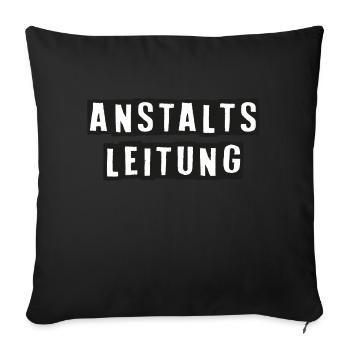 Anstaltsleitung - Sofakissenbezug 45 x 45 cm - Schwarz - Vorne