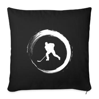 Hockey sur glace - Housse de coussin décorative 45 x 45 cm - noir - Devant