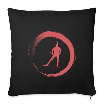 Biathlon - Housse de coussin décorative 45 x 45 cm - noir - Devant
