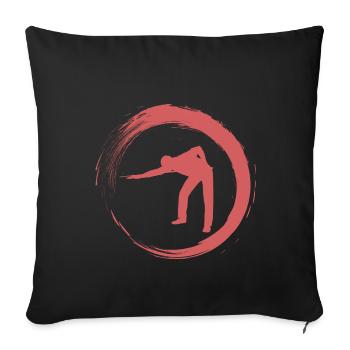 Billiard Snooker - Housse de coussin décorative 45 x 45 cm - noir - Devant