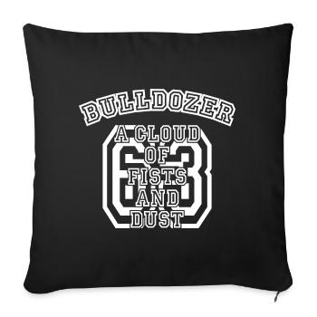 Bulldozer moustique disant 63 Football - Housse de coussin décorative 45 x 45 cm - noir - Devant